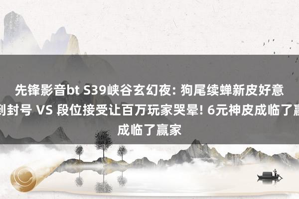 先锋影音bt S39峡谷玄幻夜: 狗尾续蝉新皮好意思到封号 VS 段位接受让百万玩家哭晕! 6元神皮成临了赢家
